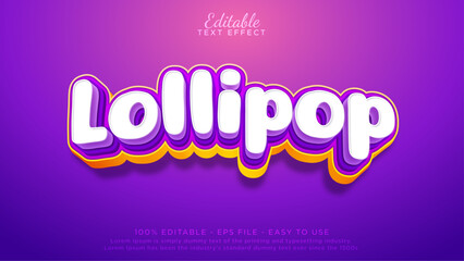 Aufkleber - Editable text effect, Lollipop text style