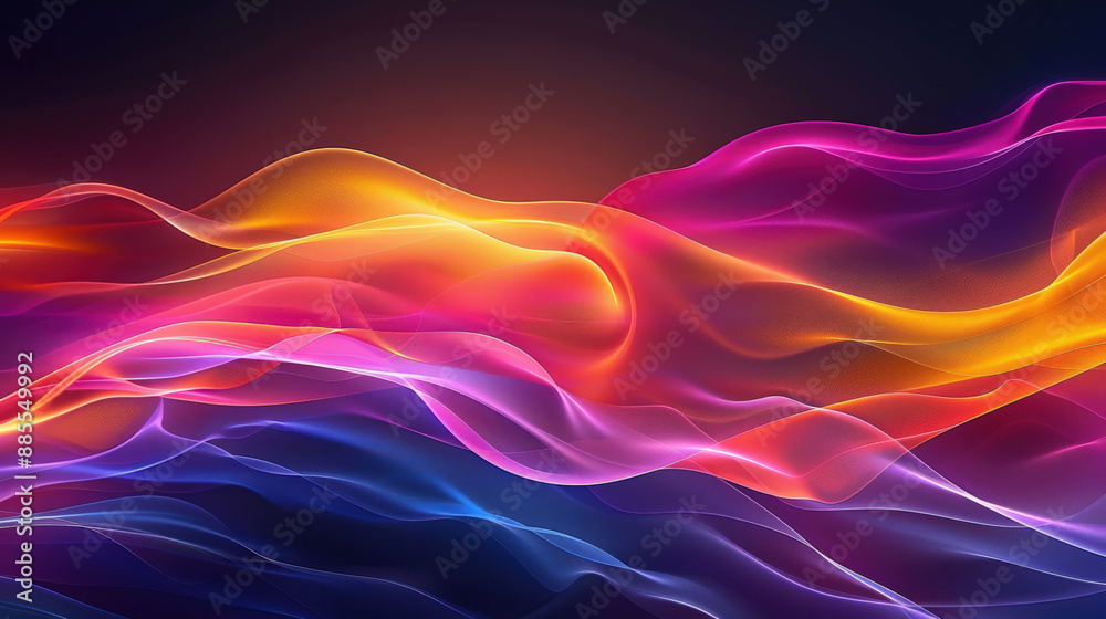 Vibrant Abstract Waves at Dusk 