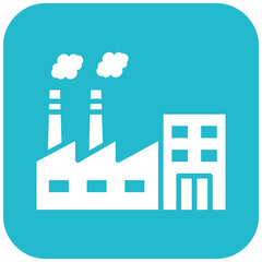 Canvas Print - Factory vector icon. Can be used for Earth Day iconset.