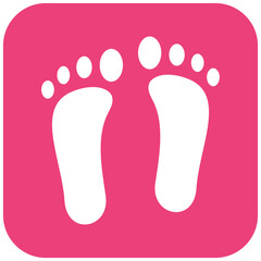 Canvas Print - Footsteps vector icon. Can be used for Hajj Pilgrimage iconset.