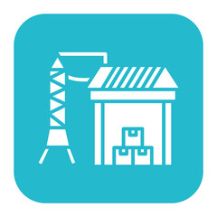 Sticker - Power Housing vector icon. Can be used for Warehouse iconset.