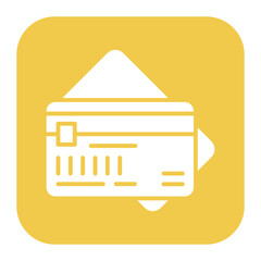 Poster - Credit Card vector icon. Can be used for Supermarket iconset.