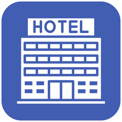 Sticker - Hotel vector icon. Can be used for Beach Resort iconset.