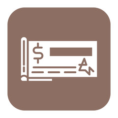 Poster - Cheque Book vector icon. Can be used for Trading iconset.