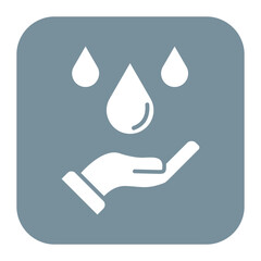 Canvas Print - Water vector icon. Can be used for Laundry iconset.