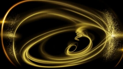 Wall Mural - looped 3d digital animation of dynamic abstract background with glowing lines, circular motion of br