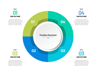 Poster - Timeline infographic design with options or steps. Infographics for business concept. Can be used for presentations workflow layout, banner, process, diagram, flow chart, info graph, annual report.