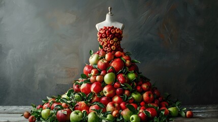 Sticker - A dress made by apples