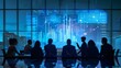 © Plaifah - A business meeting with participants looking at a projected graph on the wall.