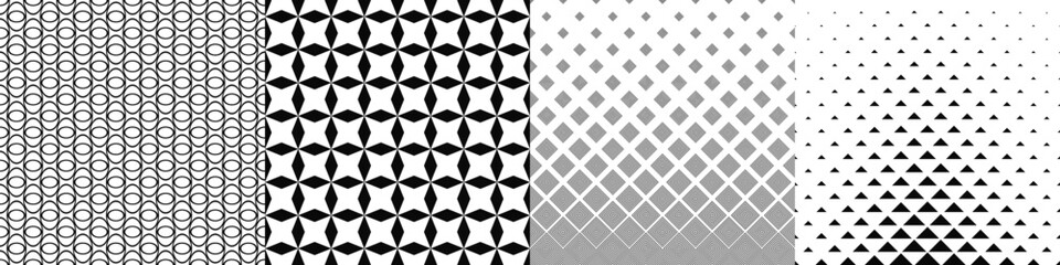 Wall Mural - Black and white pattern collection