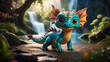 © Wahyu - a cute little dragon in the forest