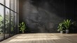 © diwek - Minimalist Interior Design with Black Wall and Sunlight