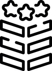 Poster - Icon of three stars ranking system representing high quality level of service, product or business