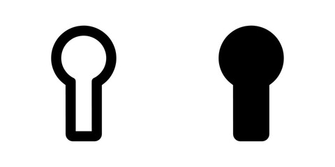 Poster - ofvs634 OutlineFilledVectorSign ofvs - key hole vector icon . keyhole . isolated transparent . outline and filled version . AI 10 / EPS / PNG . g11980
