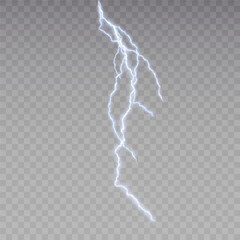 Poster - Lightning. Thunderstorm, realistic lightning. Magical and vibrant light effects for web design and illustrations Adobe Illustrator Artwork