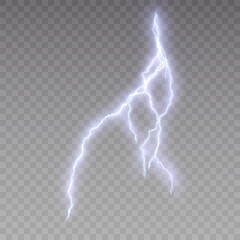 Poster - Lightning. Thunderstorm, realistic lightning. Magical and vibrant light effects for web design and illustrations Adobe Illustrator Artwork