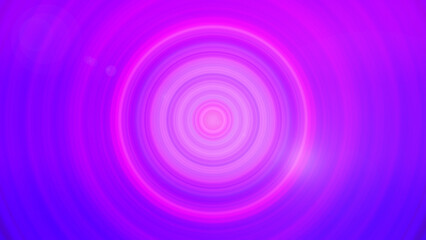 Poster - Blue, purple and pink concentric radial circle pattern with subtle lens flare. Abstract high resolution full frame modern bright and vibrant background with copy space.