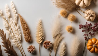 Wall Mural - various dried flowers ears and grass