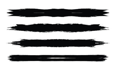Poster - Paint Brush Strokes Set, watercolour grunge brush strokes collection Free Vector, Paint Brush Strokes Set Free Vector.