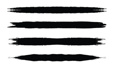 Poster - Paint Brush Strokes Set, watercolour grunge brush strokes collection Free Vector, Paint Brush Strokes Set Free Vector.