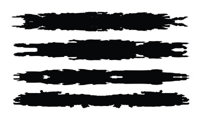 Poster - Paint Brush Strokes Set, watercolour grunge brush strokes collection Free Vector, Paint Brush Strokes Set Free Vector.