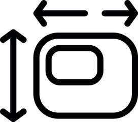 Poster - Simple icon of a square being resized with arrows pointing in each direction