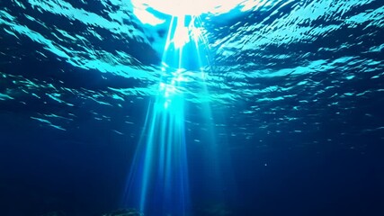 Poster - Underwater Sunlight Rays Generative AI