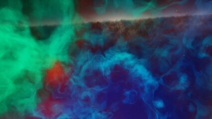 Wall Mural - Illustration of a space cosmic background of supernova nebula and stars, glowing mysterious universe
