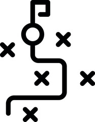 Poster - Stylized diagram is showing a decision making process with multiple options and paths