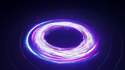 Poster - Animated Plasma Ring Against Dark Background Generative AI