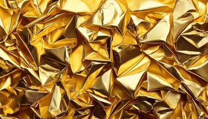 Wall Mural - golden yellow foil shiny texture background