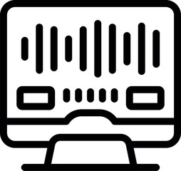 Poster - Audio editing software interface is displayed on a computer monitor, showcasing sound waves and playback controls