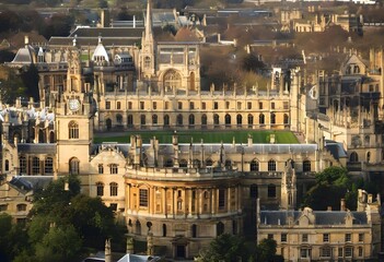 Wall Mural - A view of Oxford University in the United Kingdom