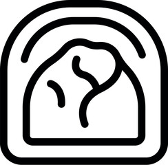 Poster - Ear anatomy icon, outline style, suitable for medical apps and websites