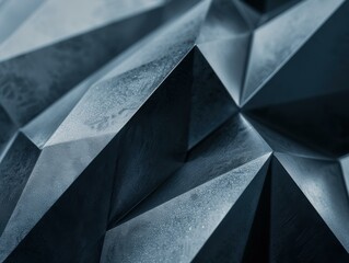 Poster - 3D rendering of a geometric shape. AI.