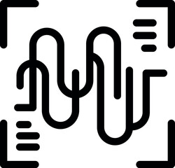 Poster - Voice recognition software is analyzing a sound wave to recognize the speech