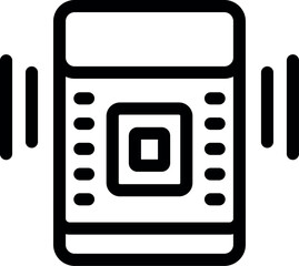 Poster - Simple icon of a motion sensor detecting movement, perfect for representing security systems and home automation