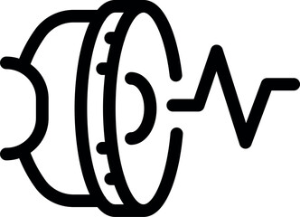 Poster - Drum rhythm pulse icon representing the beat and tempo of a musical performance