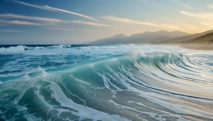 Wall Mural - abstract background with waves