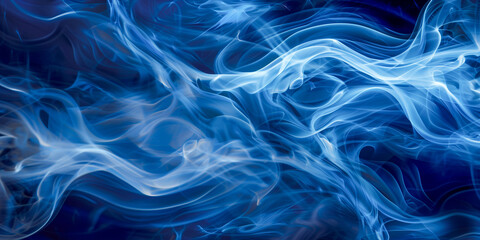 Wall Mural - abstract blue background with smooth lines, futuristic wavy illustration