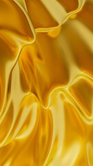 Wall Mural - Abstract golden liquid. A golden wave in the background. The texture of gold. Lava, nougat, caramel, amber, honey, and oi. 3d rendering illustration not AI