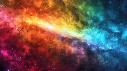 Wall Mural - Behold the celestial wonders of the universe with a colorful space galaxy cloud nebula, its vibrant colors and swirling patterns creating a breathtaking spectacle in the depths of space, 