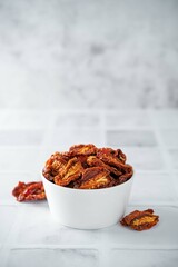 Wall Mural - Sun-dried tomatoes on a background