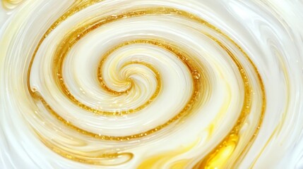 Sticker - Close-Up of Yellow and White Swirl