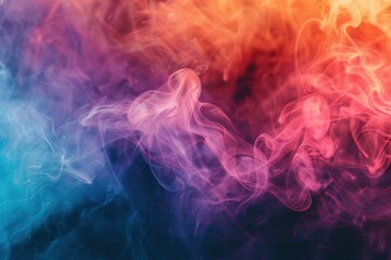 Poster - Dynamic and colorful abstract background with swirling smoke patterns in blue and red hues