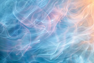 Poster - Ethereal blue and pink smoke patterns creating a dreamy, flowing background