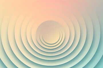 Wall Mural - A minimal banner with a concentric circle pattern, subtle gradients, and a calming color palette. Elegant and balanced design, hd quality, natural look