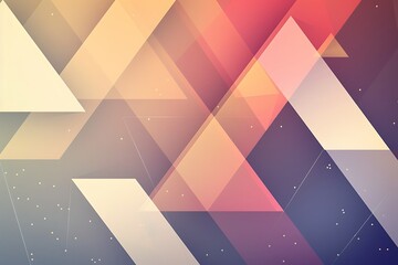 Wall Mural - A minimal banner with overlapping triangles, gradient fills, and a sleek layout. Geometric and modern design, hd quality, natural look