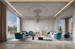 © murattellioglu - 3d render luxuty villa house living room