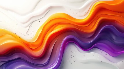 Poster - Dynamic Abstract Shapes in Orange, Purple, and White